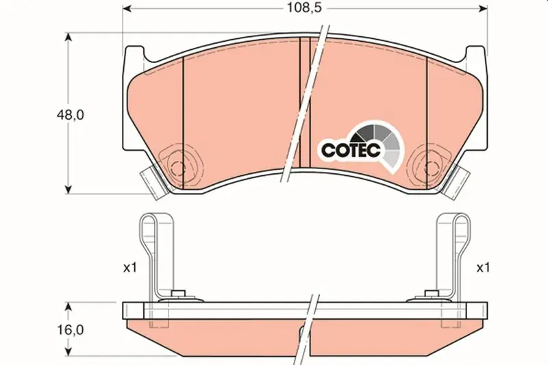 Handler.Part Brake pad set, disc brake TRW GDB3180 1