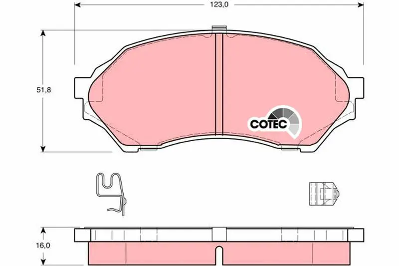 Handler.Part Brake pad set, disc brake TRW GDB3193 1