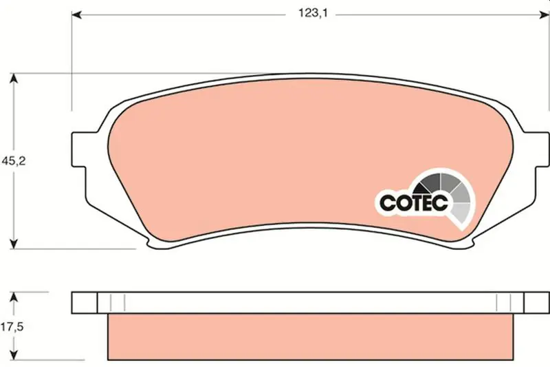 Handler.Part Brake pad set, disc brake TRW GDB3198 1