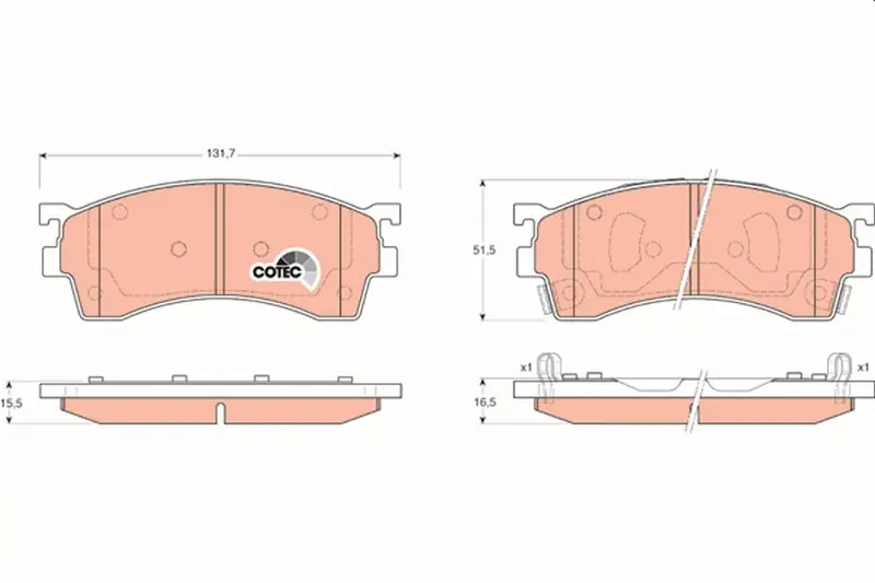 Handler.Part Brake pad set, disc brake TRW GDB3209 1