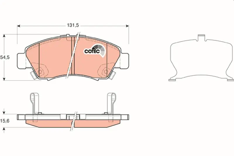 Handler.Part Brake pad set, disc brake TRW GDB3212 1