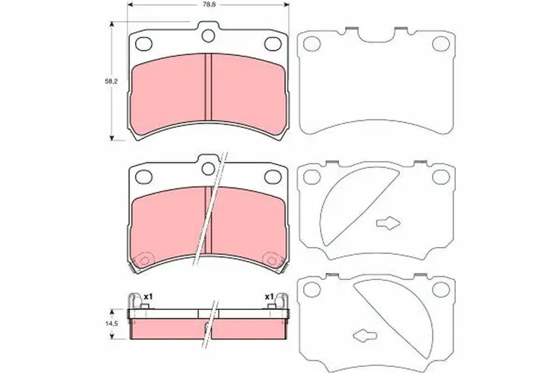 Handler.Part Brake pad set, disc brake TRW GDB3219 1