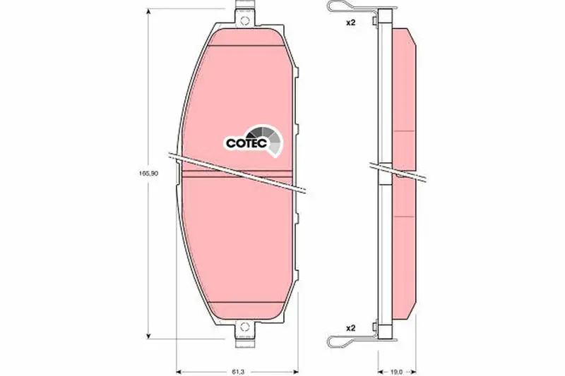 Handler.Part Brake pad set, disc brake TRW GDB3222 1