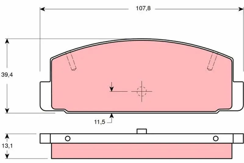 Handler.Part Brake pad set, disc brake TRW GDB3231 1