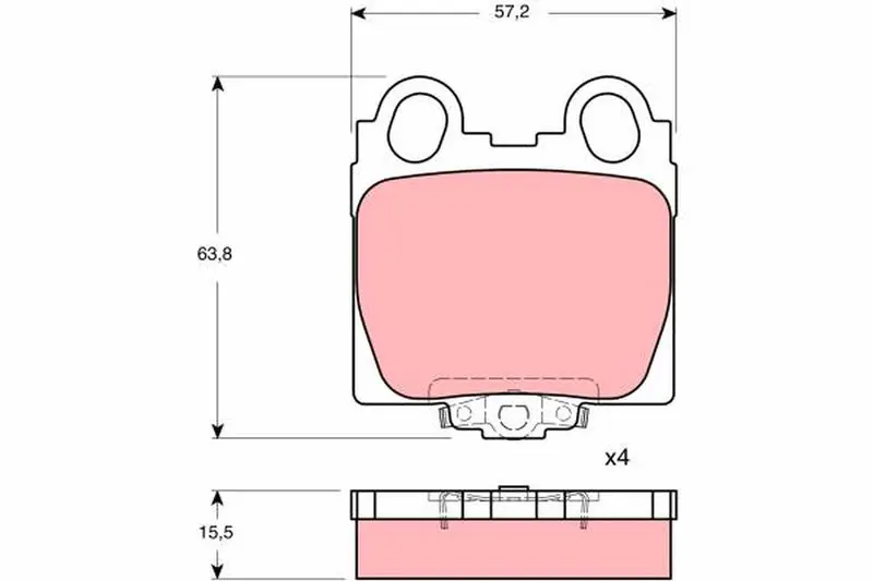 Handler.Part Brake pad set, disc brake TRW GDB3233 1