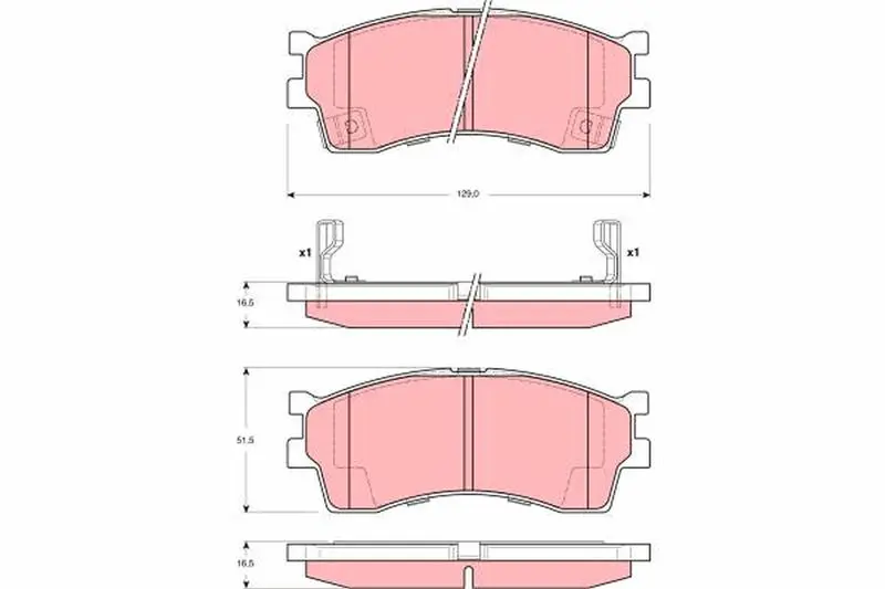 Handler.Part Brake pad set, disc brake TRW GDB3245 1