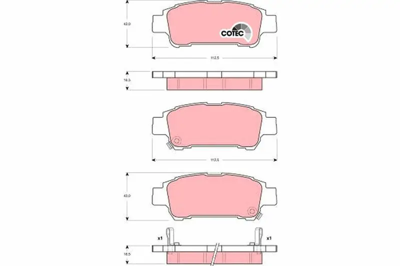 Handler.Part Brake pad set, disc brake TRW GDB3249 1