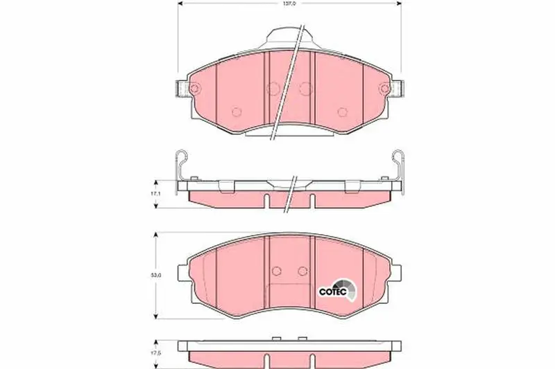 Handler.Part Brake pad set, disc brake TRW GDB3256 1