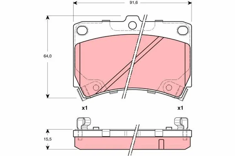 Handler.Part Brake pad set, disc brake TRW GDB3262 1