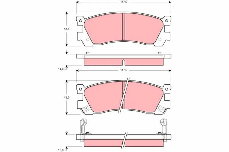 Handler.Part Brake pad set, disc brake TRW GDB3264 1