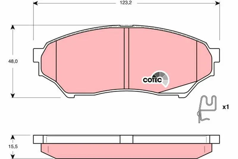 Handler.Part Brake pad set, disc brake TRW GDB3270 1