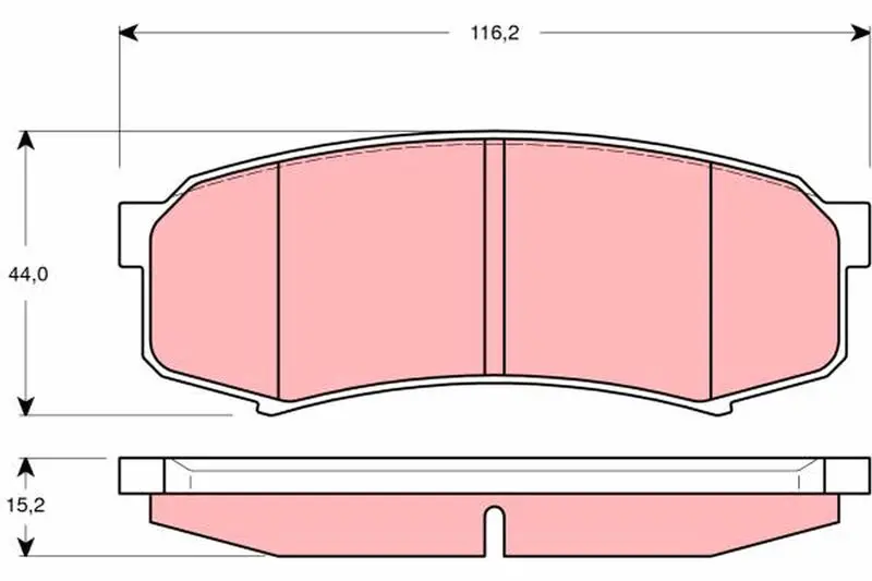 Handler.Part Brake pad set, disc brake TRW GDB3280 1