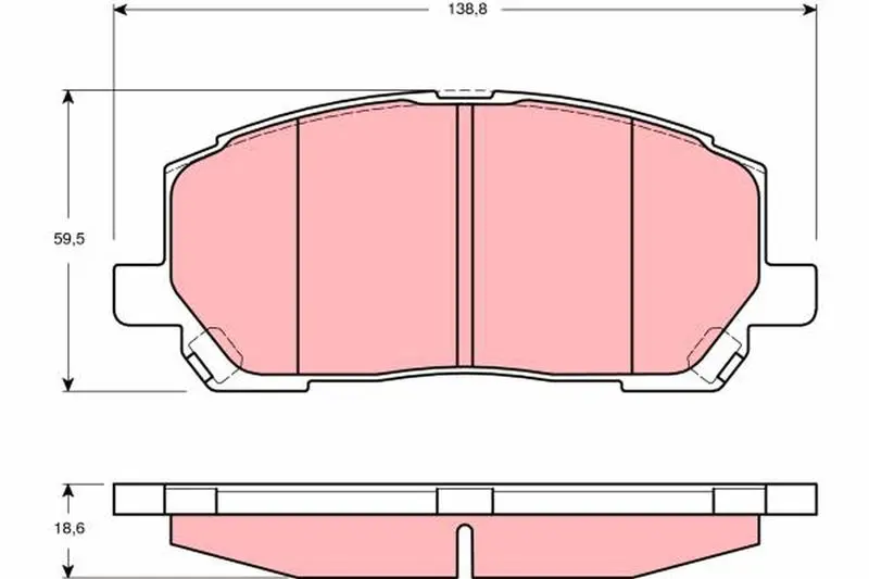 Handler.Part Brake pad set, disc brake TRW GDB3286 1