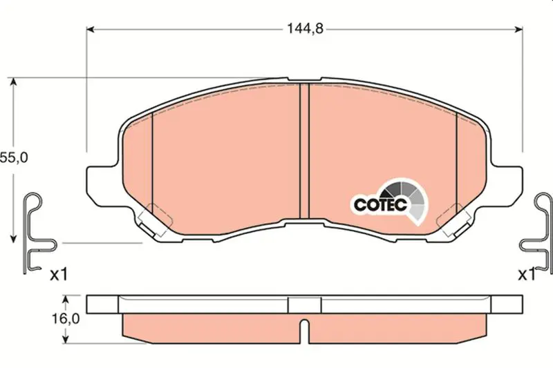 Handler.Part Brake pad set, disc brake TRW GDB3287 1