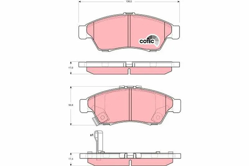 Handler.Part Brake pad set, disc brake TRW GDB3290 1