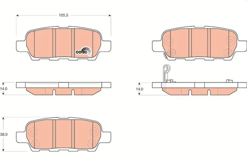 Handler.Part Brake pad set, disc brake TRW GDB3294 1