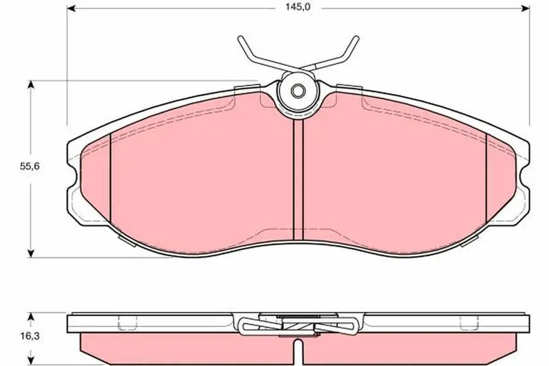 Handler.Part Brake pad set, disc brake TRW GDB3313 1