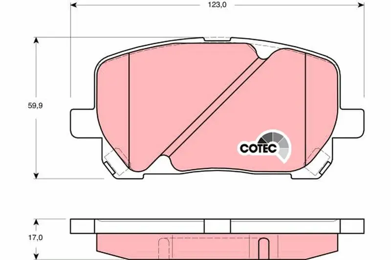 Handler.Part Brake pad set, disc brake TRW GDB3315 1