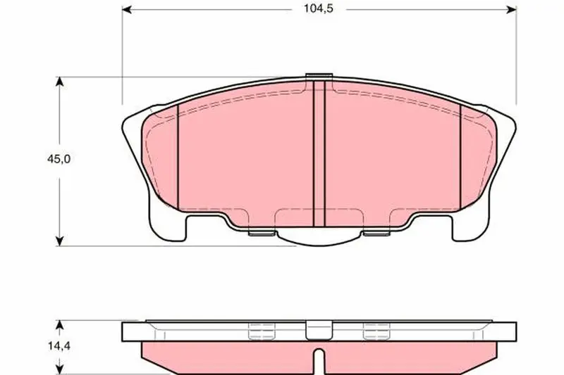 Handler.Part Brake pad set, disc brake TRW GDB3320 1