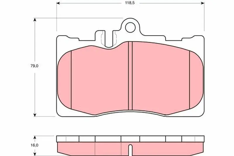 Handler.Part Brake pad set, disc brake TRW GDB3322 1