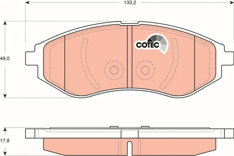 Handler.Part Brake pad set, disc brake TRW GDB3330 1