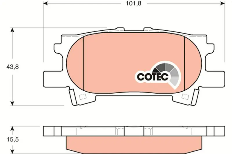 Handler.Part Brake pad set, disc brake TRW GDB3339 1