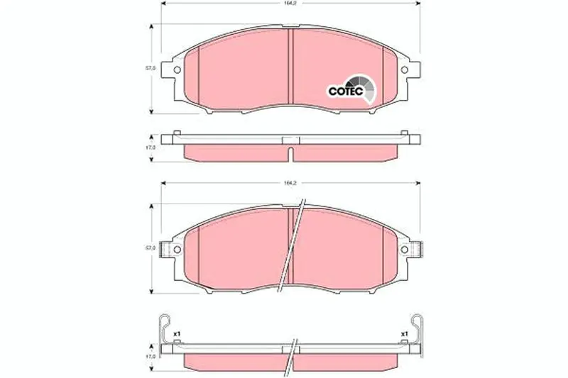 Handler.Part Brake pad set, disc brake TRW GDB3340 1