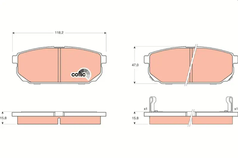 Handler.Part Brake pad set, disc brake TRW GDB3344 1