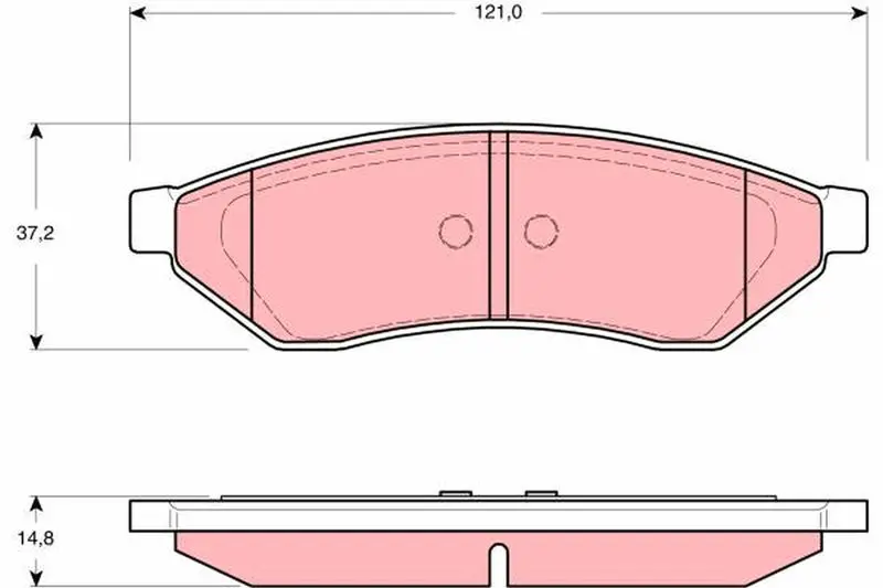 Handler.Part Brake pad set, disc brake TRW GDB3346 1