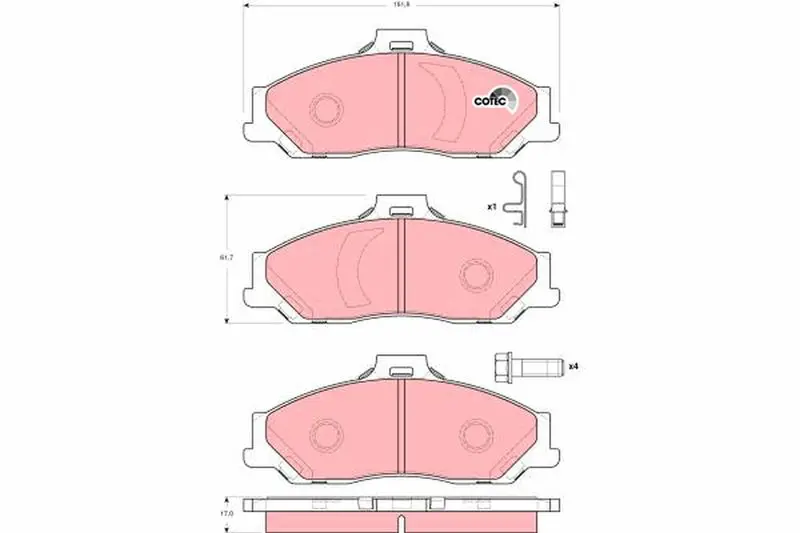 Handler.Part Brake pad set, disc brake TRW GDB3353 1