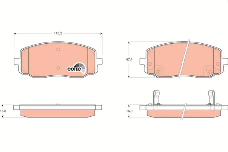 Handler.Part Brake pad set, disc brake TRW GDB3369 1