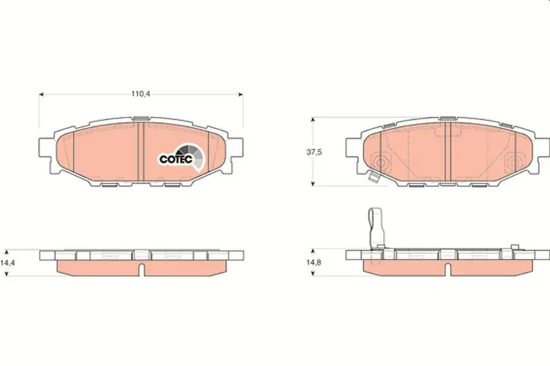 Handler.Part Brake pad set, disc brake TRW GDB3373 1