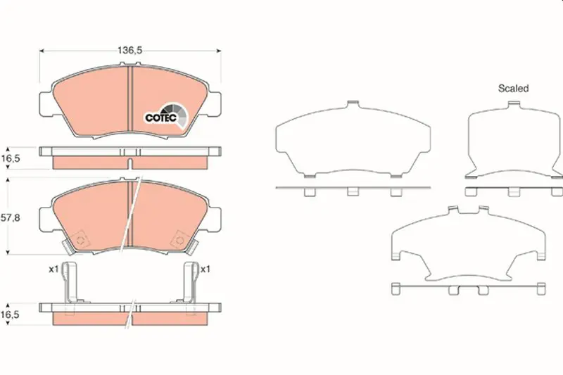 Handler.Part Brake pad set, disc brake TRW GDB3375 1