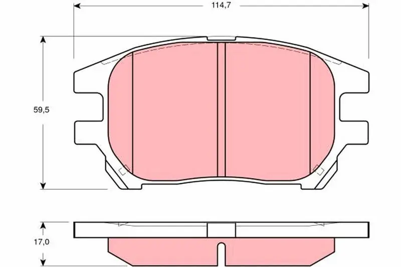 Handler.Part Brake pad set, disc brake TRW GDB3379 1