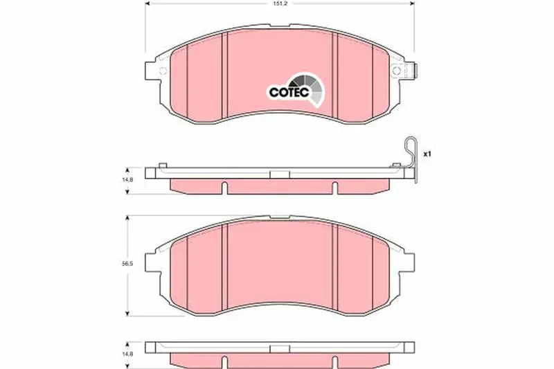 Handler.Part Brake pad set, disc brake TRW GDB3380 1