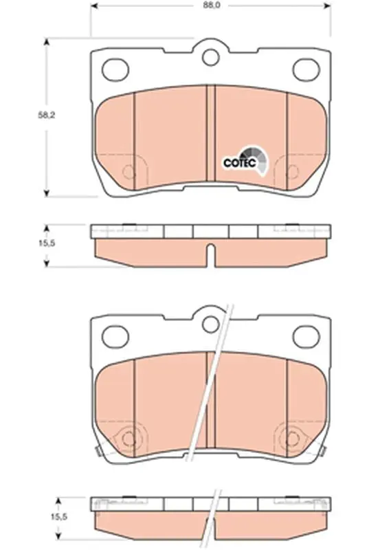 Handler.Part Brake pad set, disc brake TRW GDB3399 1