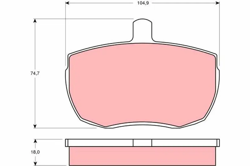 Handler.Part Brake pad set, disc brake TRW GDB341 1