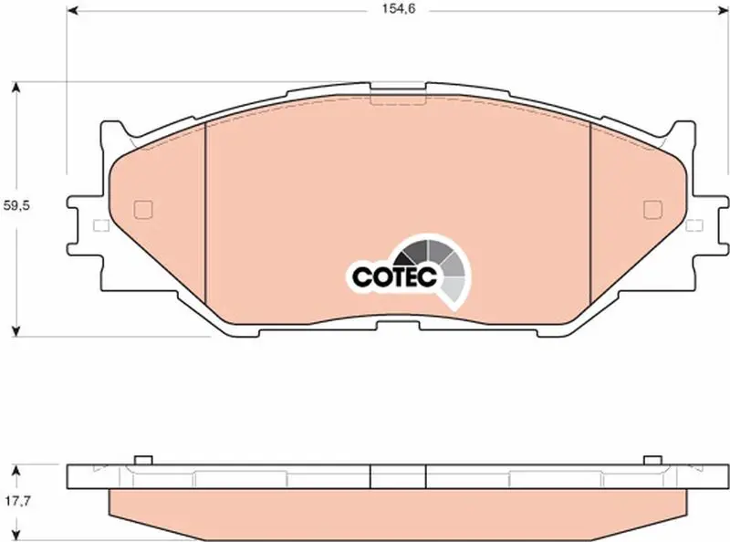 Handler.Part Brake pad set, disc brake TRW GDB3410 1