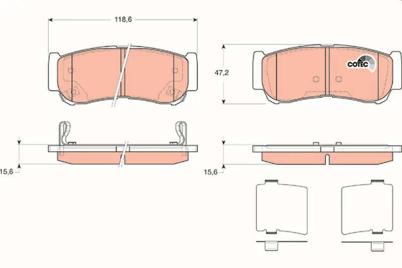 Handler.Part Brake pad set, disc brake TRW GDB3419 1