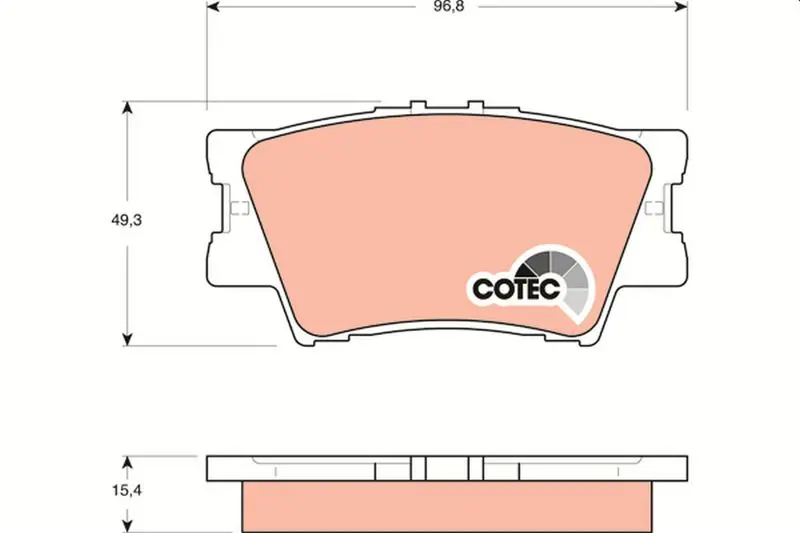 Handler.Part Brake pad set, disc brake TRW GDB3426 1