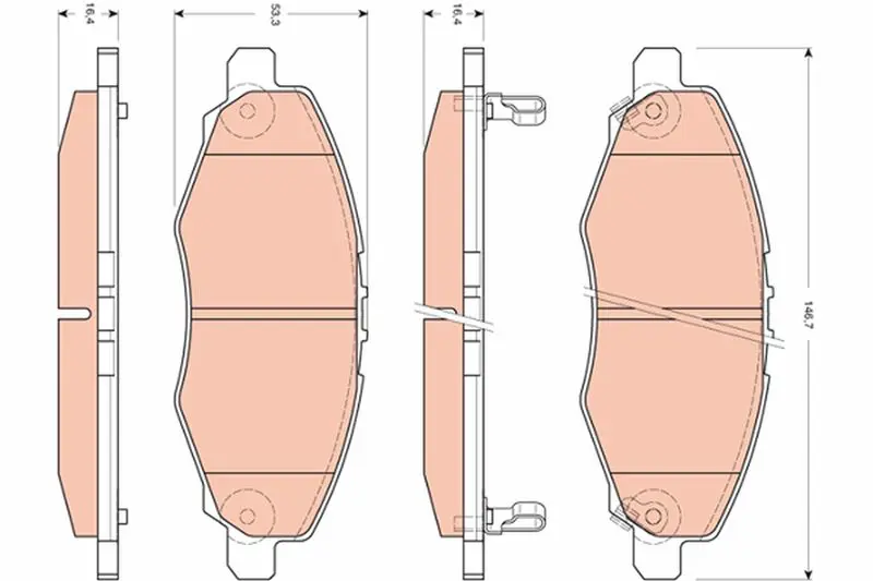 Handler.Part Brake pad set, disc brake TRW GDB3427 1