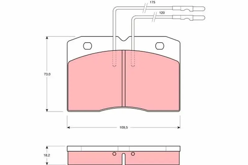 Handler.Part Brake pad set, disc brake TRW GDB343 1