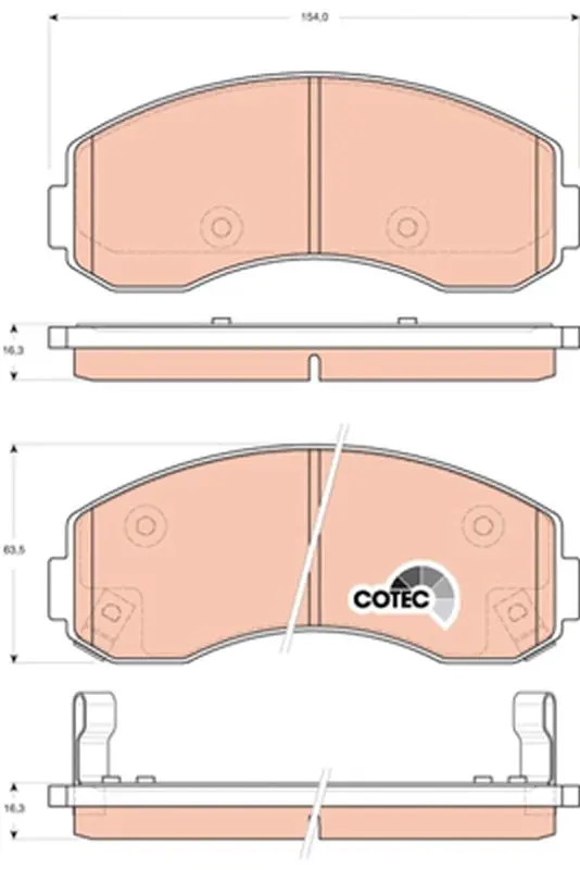 Handler.Part Brake pad set, disc brake TRW GDB3434 1