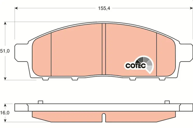 Handler.Part Brake pad set, disc brake TRW GDB3435 1