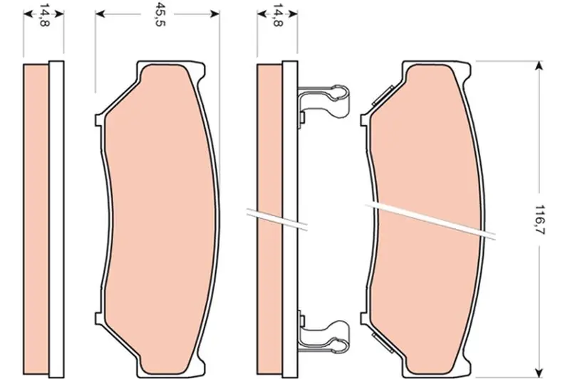 Handler.Part Brake pad set, disc brake TRW GDB3436 1