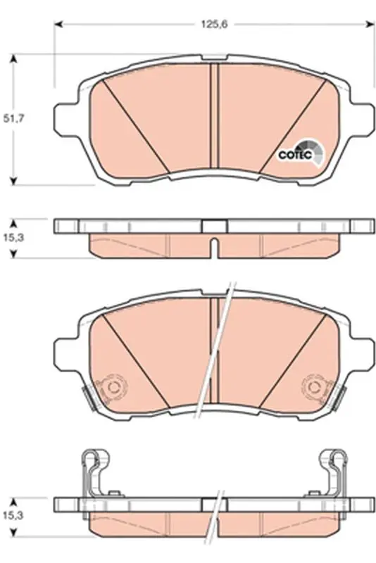 Handler.Part Brake pad set, disc brake TRW GDB3437 1