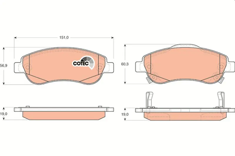 Handler.Part Brake pad set, disc brake TRW GDB3445 1