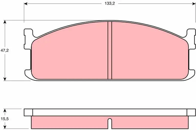 Handler.Part Brake pad set, disc brake TRW GDB345 1