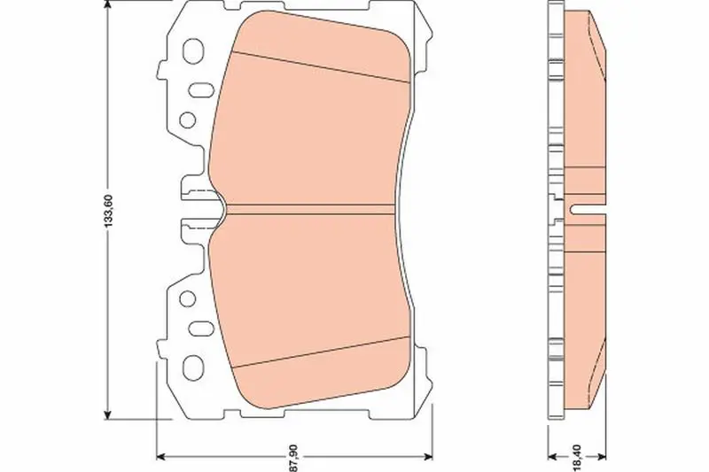 Handler.Part Brake pad set, disc brake TRW GDB3473 1