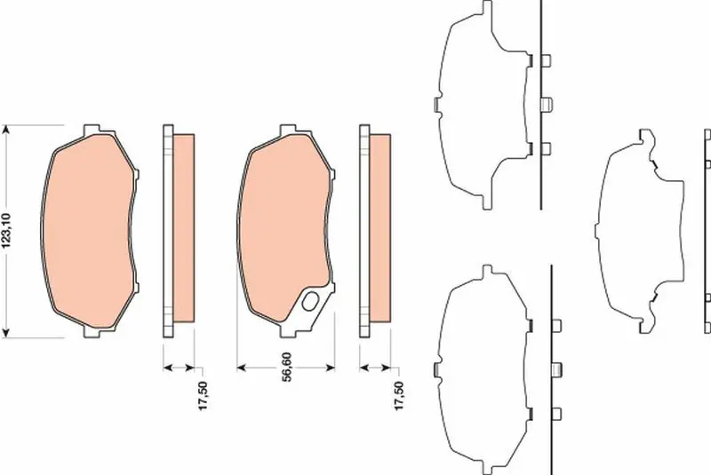 Handler.Part Brake pad set, disc brake TRW GDB3486 1